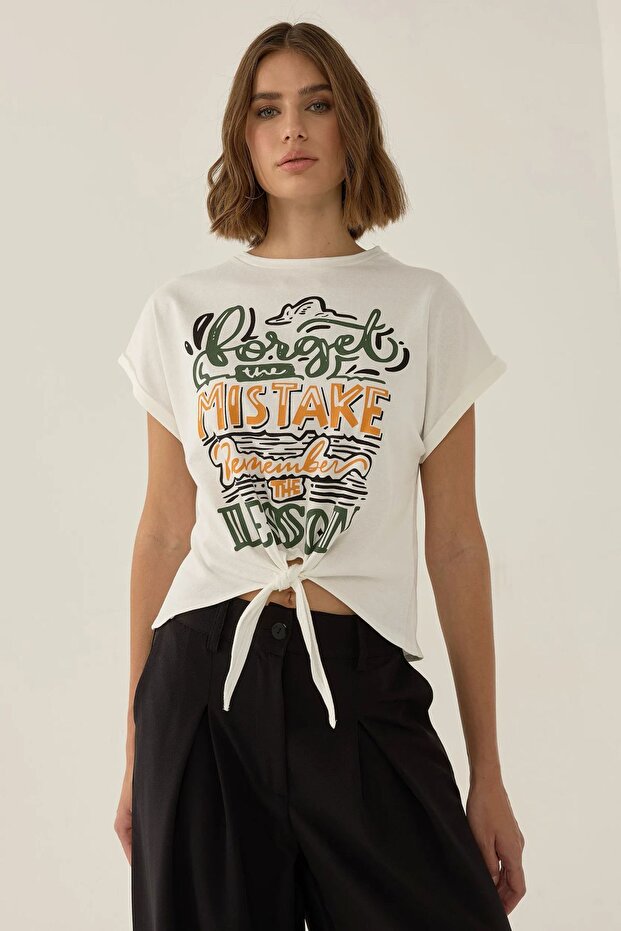 Baskılı Kısa Tişört - 3