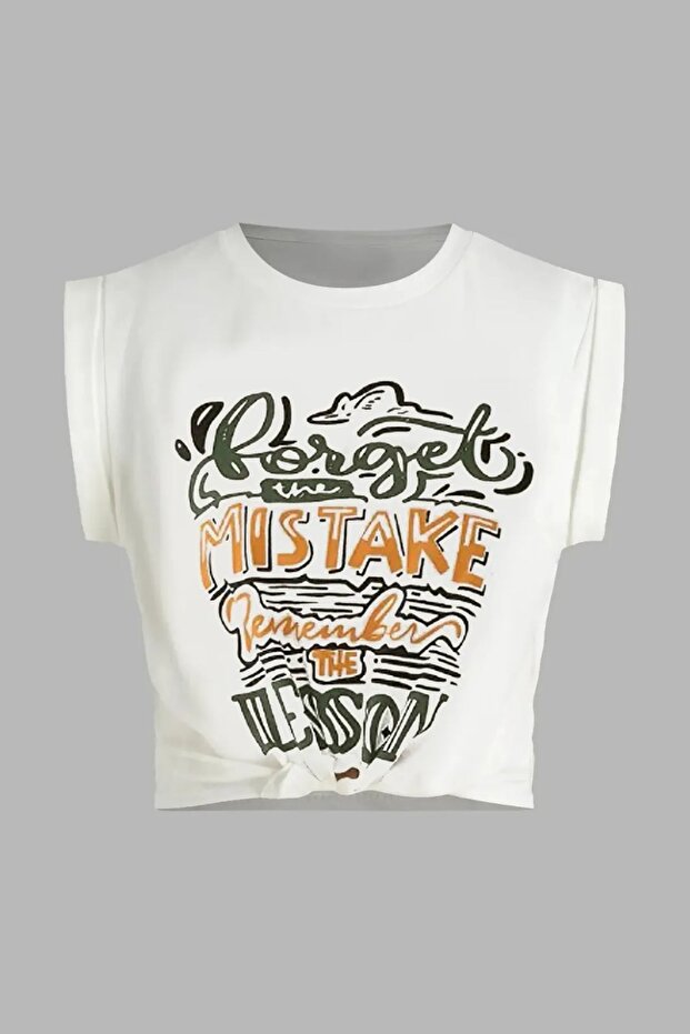 Baskılı Kısa Tişört - 1