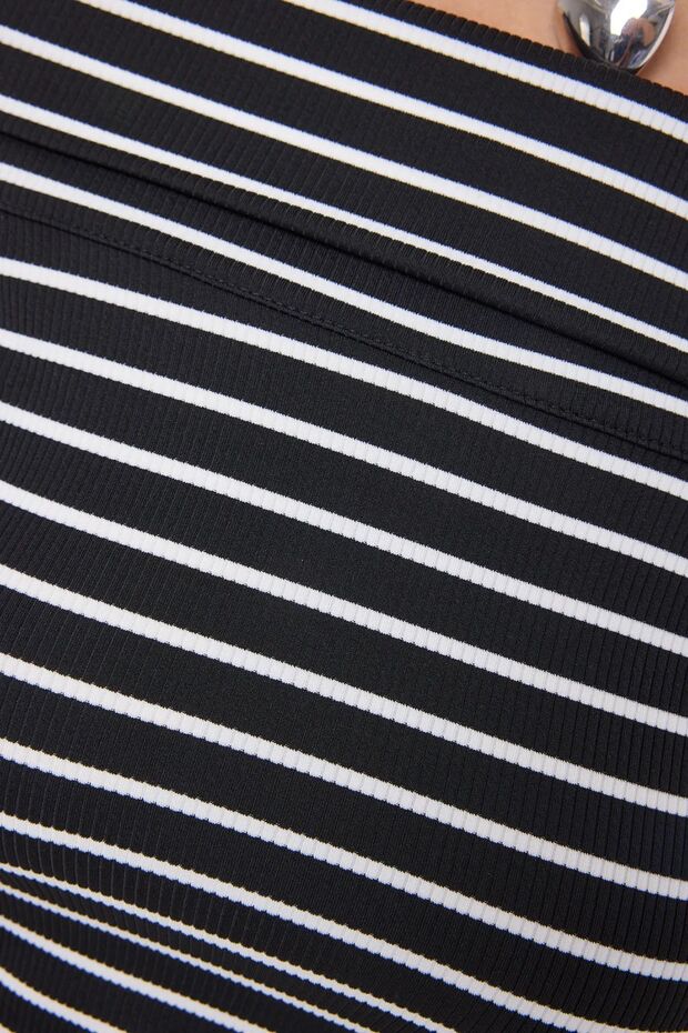 Çizgili Kolsuz Üst - 5