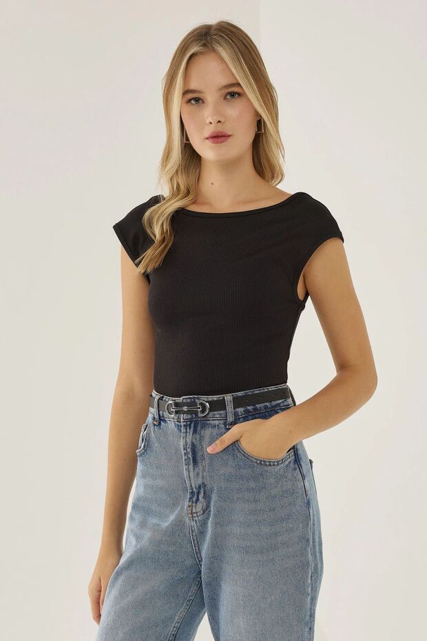 Sırtı Açık Crop Top - 6