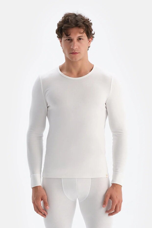 D6125 Men's Round Neck Thermal Underwear Single Top