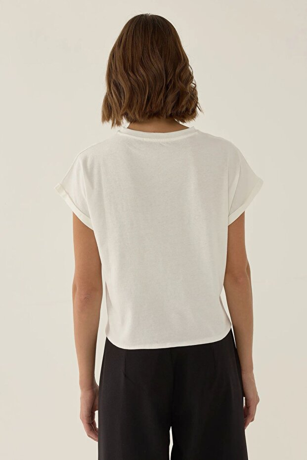 Baskılı Kısa Tişört - 7