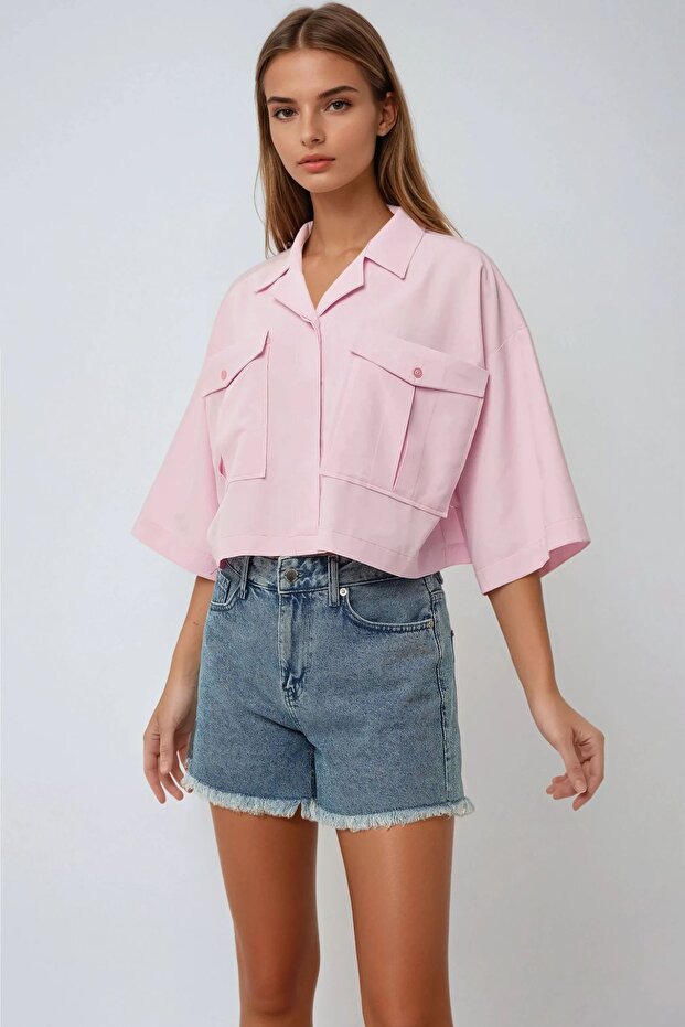 Zarf Cepli Kısa Gömlek - 2