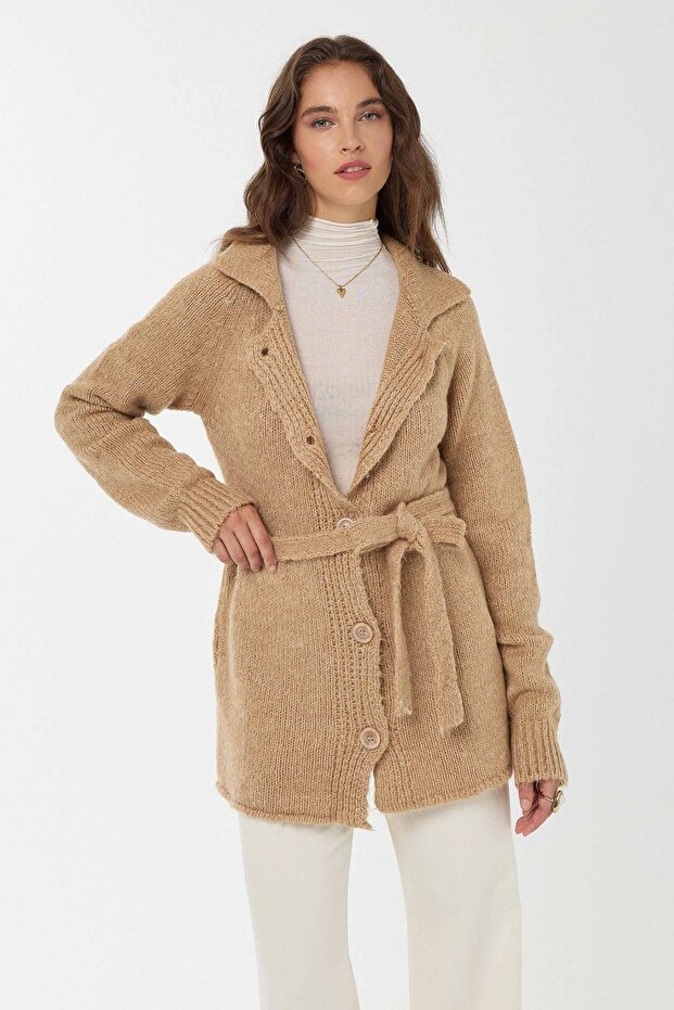 Buttoned Knitted Cardigan - 2