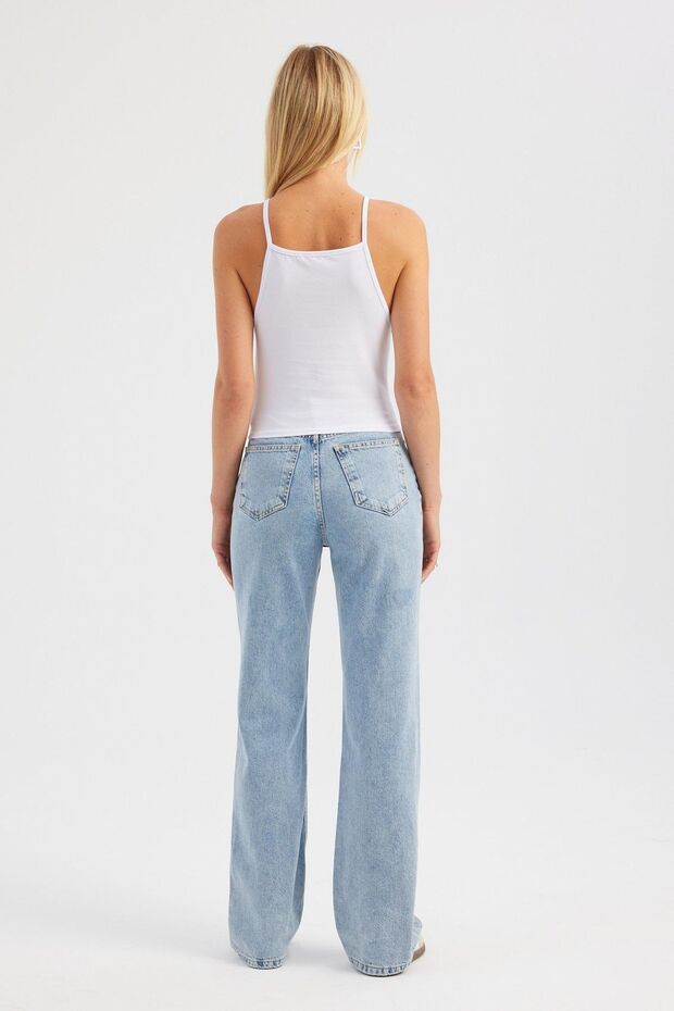 Halter Yaka Pamuklu Üst - 5