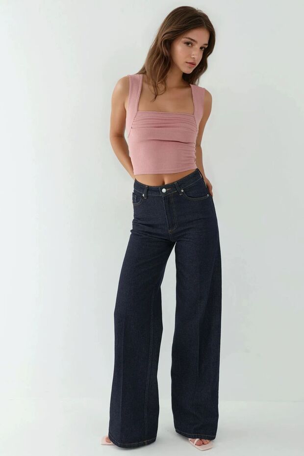 Drape Kare Yaka Bluz - 5