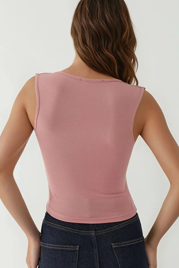 Drape Kare Yaka Bluz - 6