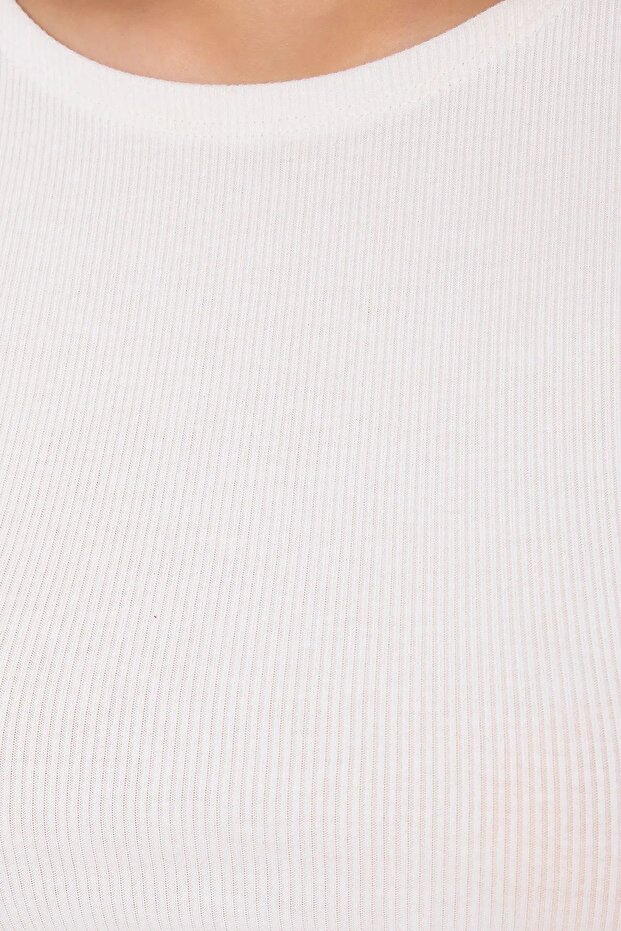 Basic Round Neck Short Sleeve Crop Top - 5