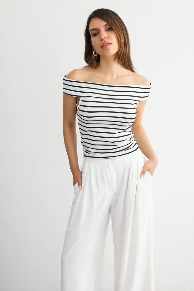 Şeritli Askısız Üst - 2