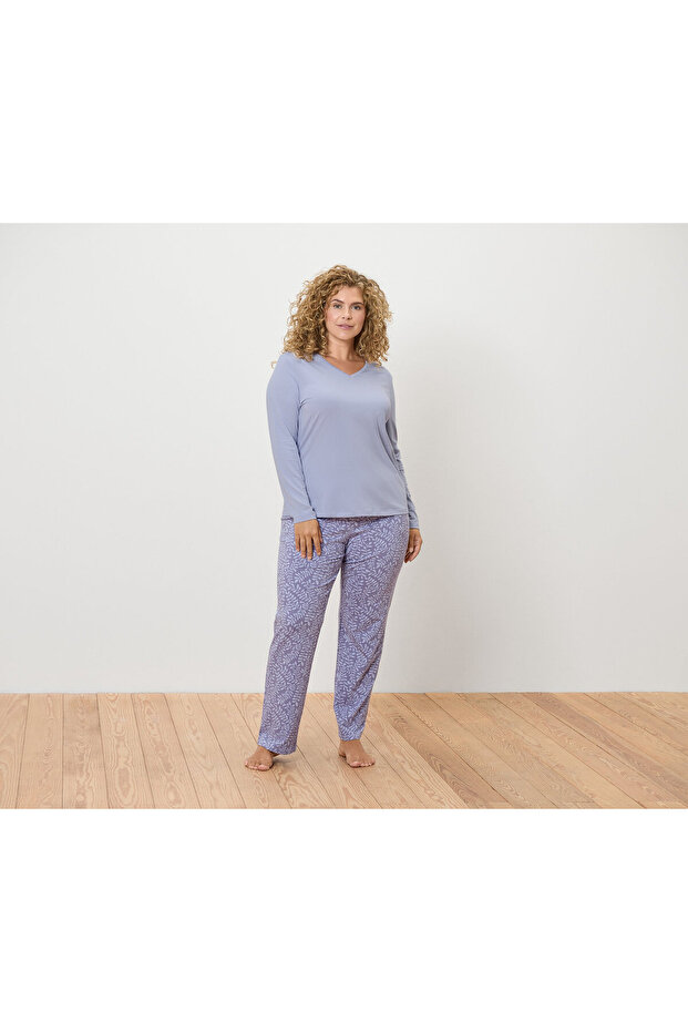Kadın Pijama, Basic Leylak - 4