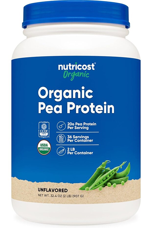 Pea Protein Isolate Powder (2LBS) - Unflavored, Certified USDA , Protein fr