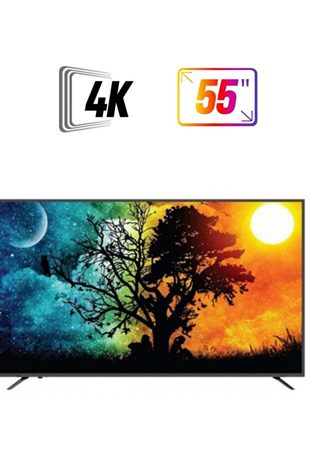 تلفزيون ذكي ذهبي 55 بوصة بدقة 4K