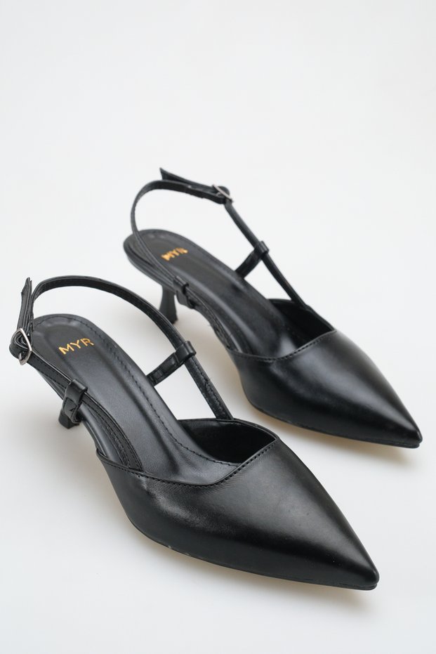 Women's High Heel Shoes Black Skin (5.5 cm)