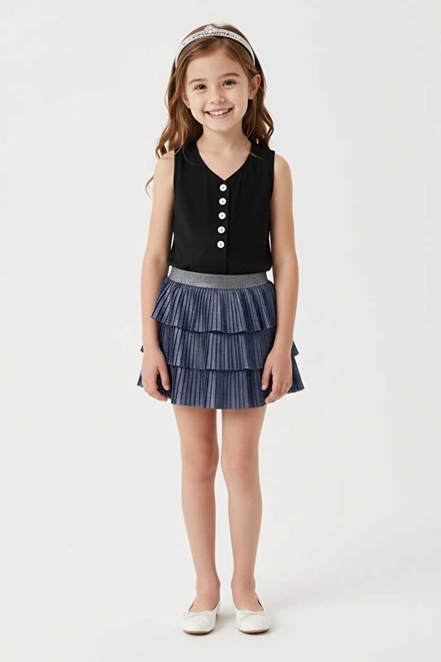 Metallic thread skirt - 1