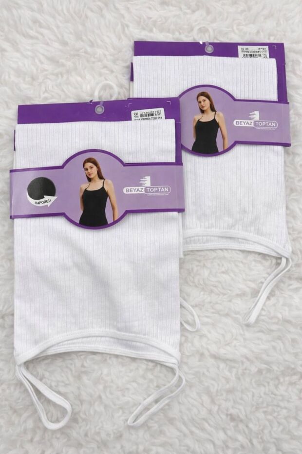 Cotton Ribbed Women's Strap Tank Top 2-Pack
