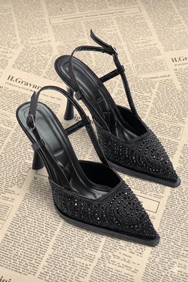 Stone Embroidered Luxury Heeled Women's Shoes – Special Design