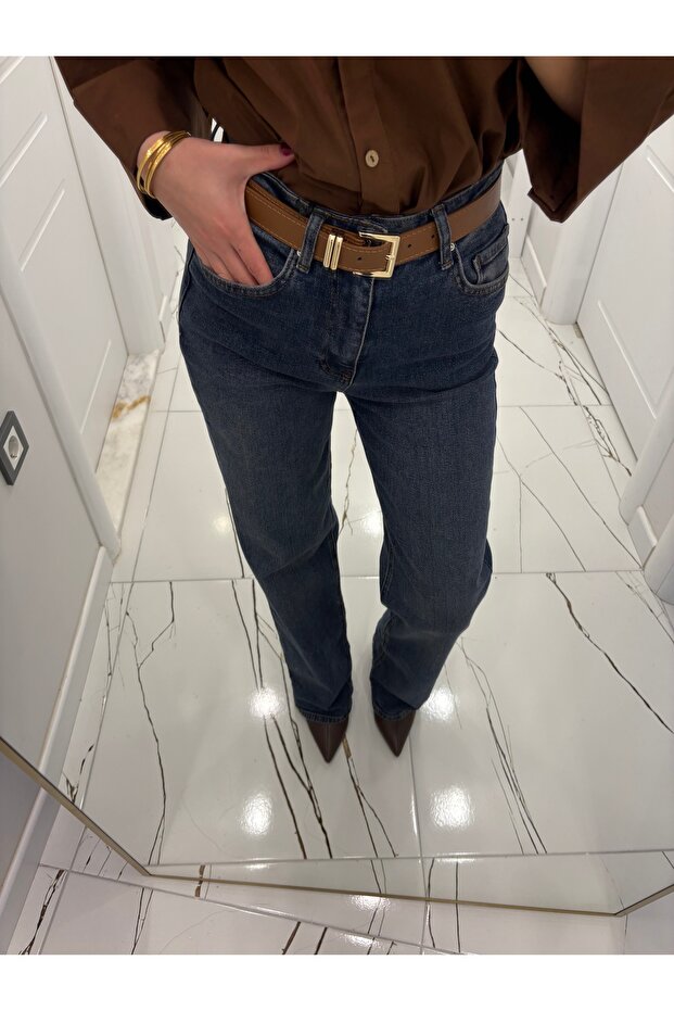 Self-Tie Belt Jeans