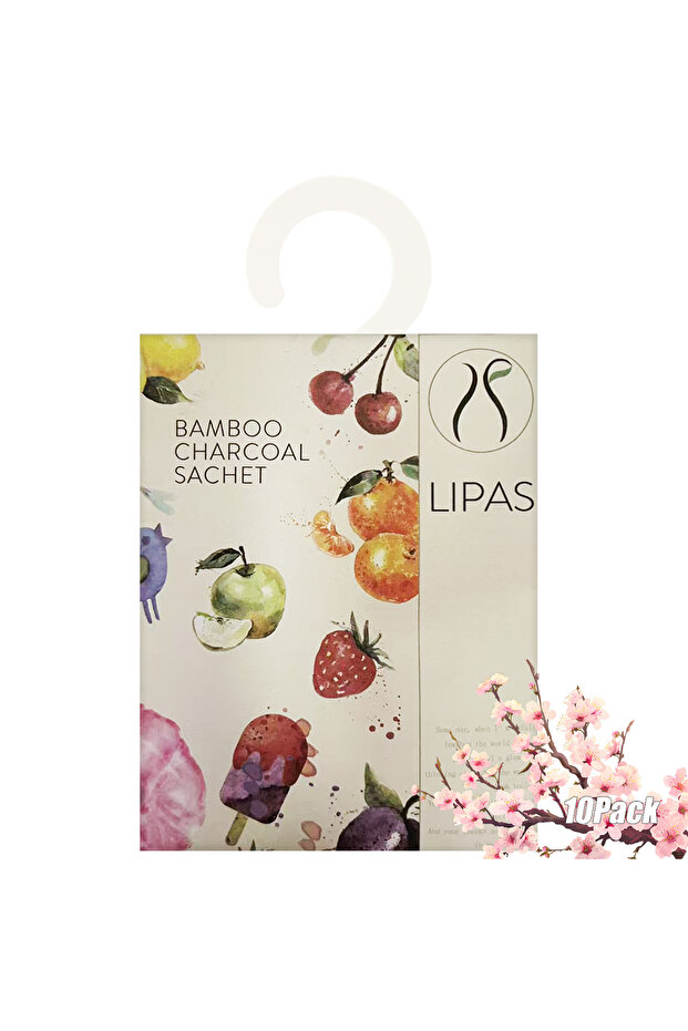 Scented Sachets Bags 10 Pcs, Air Freshener for Drawer and Closet Deodorizers (Cherry Blossom)