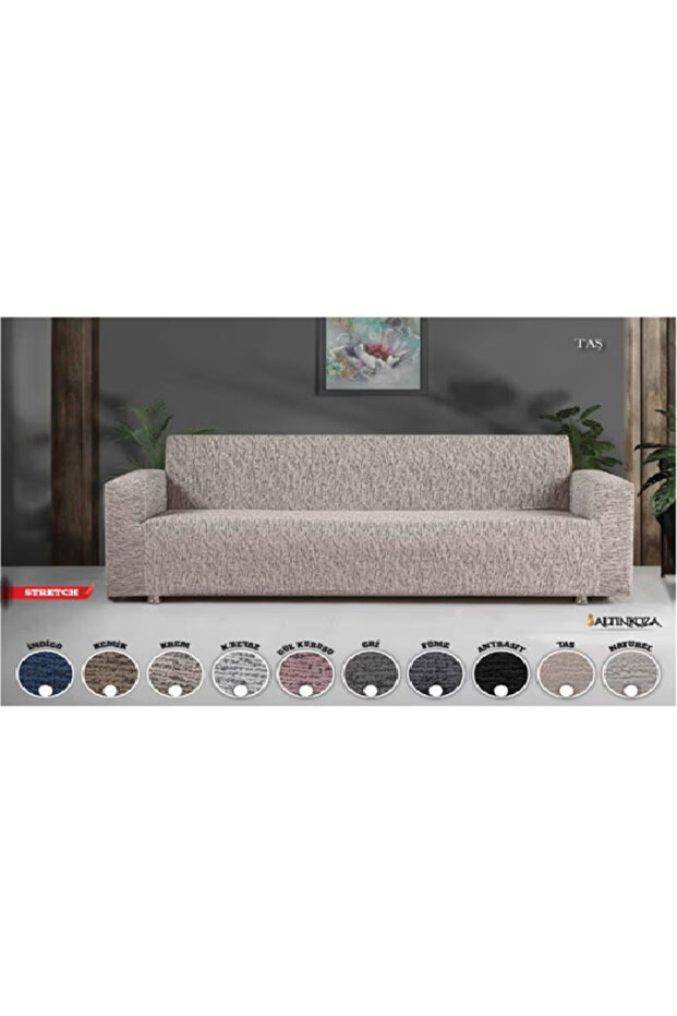 Altınkoza Maxi Sofa Bed Cover (3+3+1+1) - Stretch Fabric - Elastic - Seating Group - New Colors
