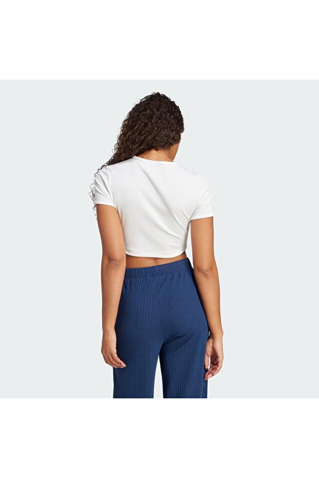 Essentials Ribbed Kadın Tişört - 2