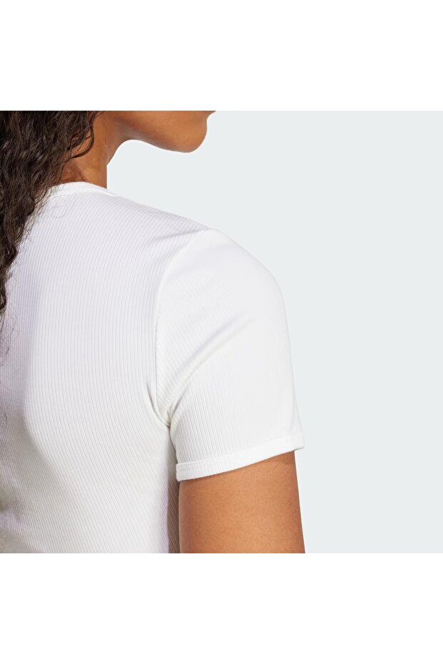 Essentials Ribbed Kadın Tişört - 6