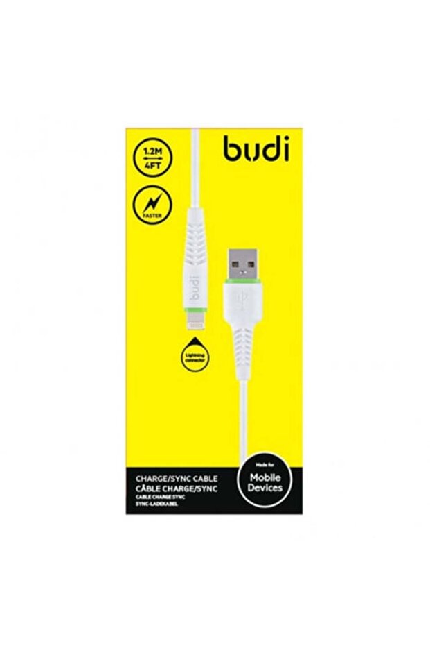 كابل لايتنينج لأجهزة آيفون، أبيض، بطول 1.2 متر - 1