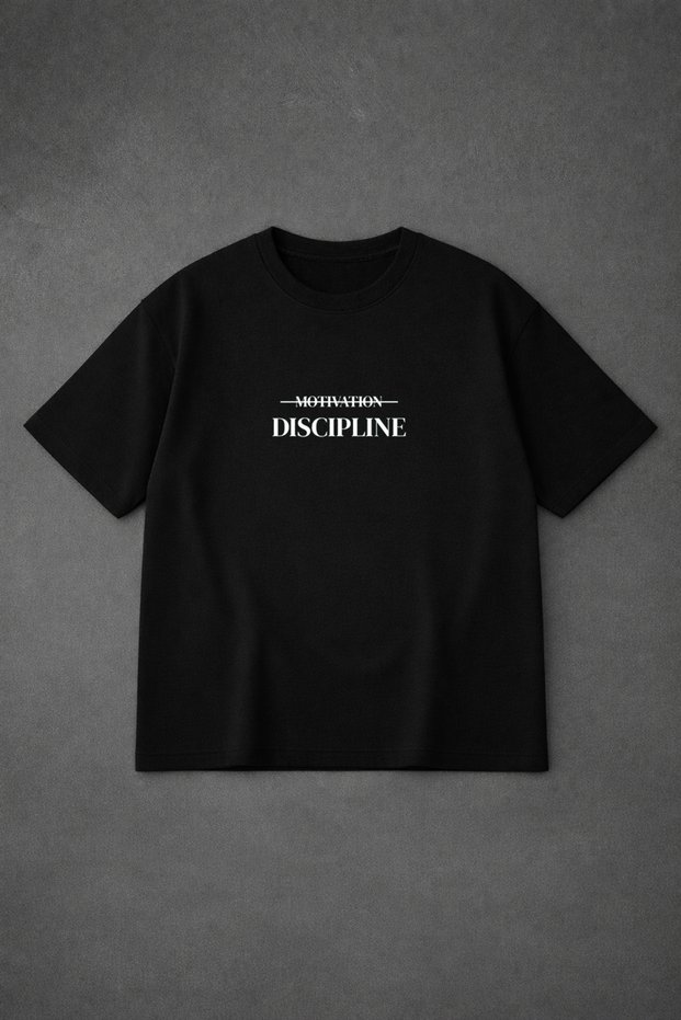 Oversized T-Shirt - T-Shirt 100% Cotton Comfortable Fit Discipline Front Printed