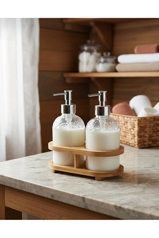 Bambu Standlı 2'li Sabunluk Seti - 7