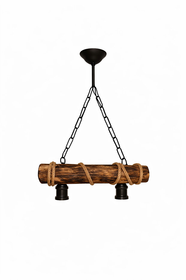 AHŞAP HALATLI 2Lİ AVİZE - 2