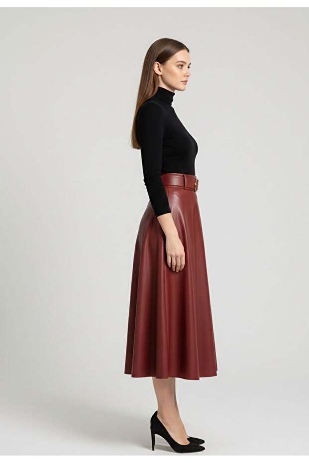 KADIN DERİ ETEK - 2