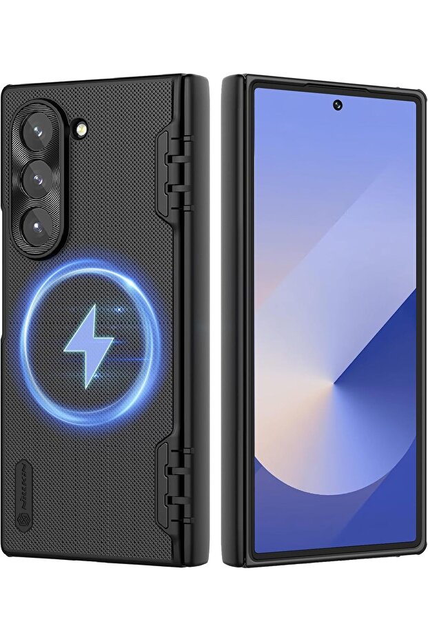 Case for Samsung Galaxy Z Fold 6 Magnetic Case with Screen Protector, Compatible with MagSafe Cover