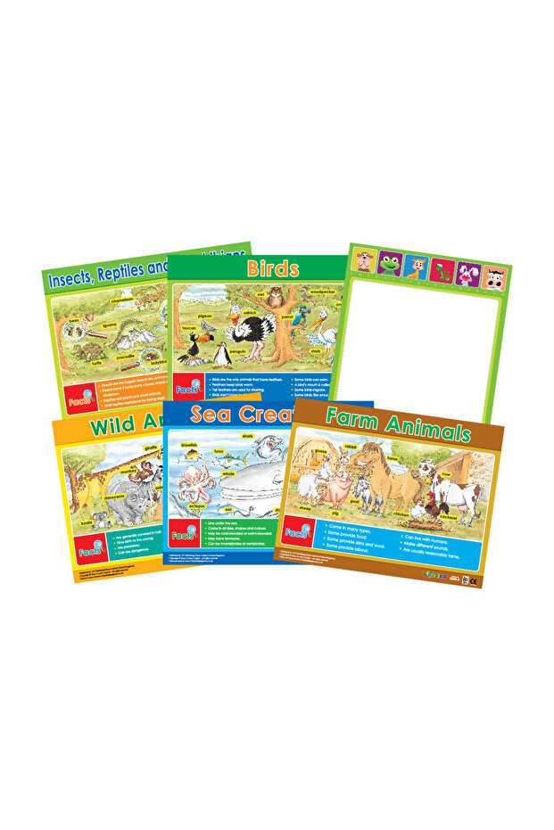 Animal Wonders (6 Wall Charts) - Educational Wall Chart Pack in English