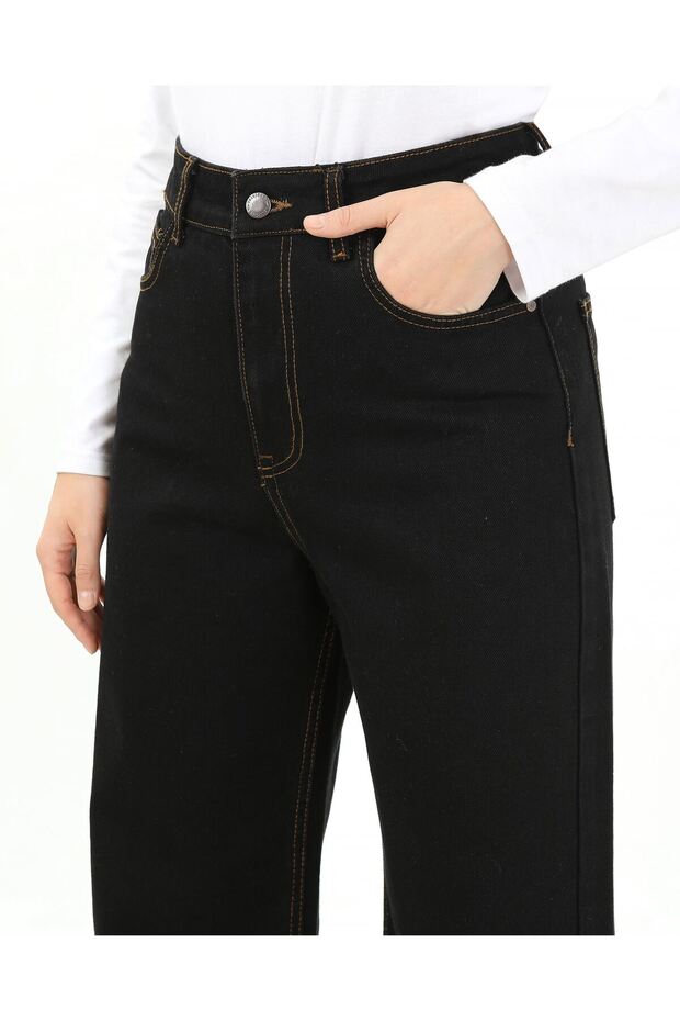 Women's High Waist Straight Cut Jeans