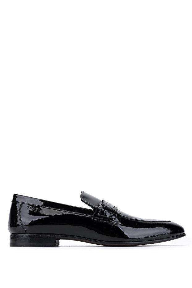 Men's Genuine Leather Black Patent Leather Classic Shoes