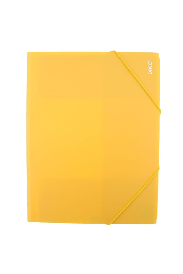 Mapa plastic cu elastic A4 Galben DACO - 1