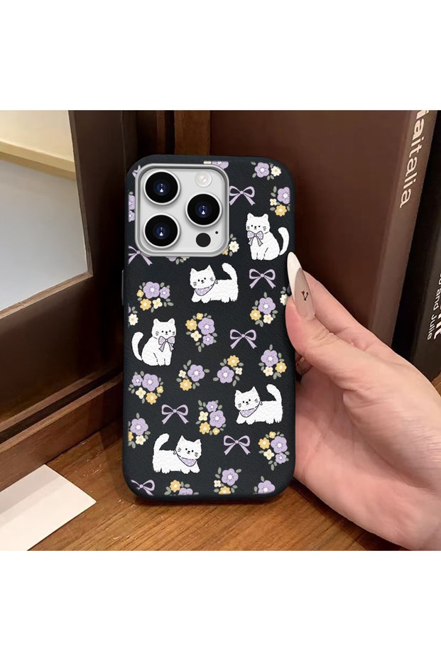 iPhone 15 Pro Max Compatible Black Leather Textured Silicone Protects Camera Shock-Absorbing Case Büğüm