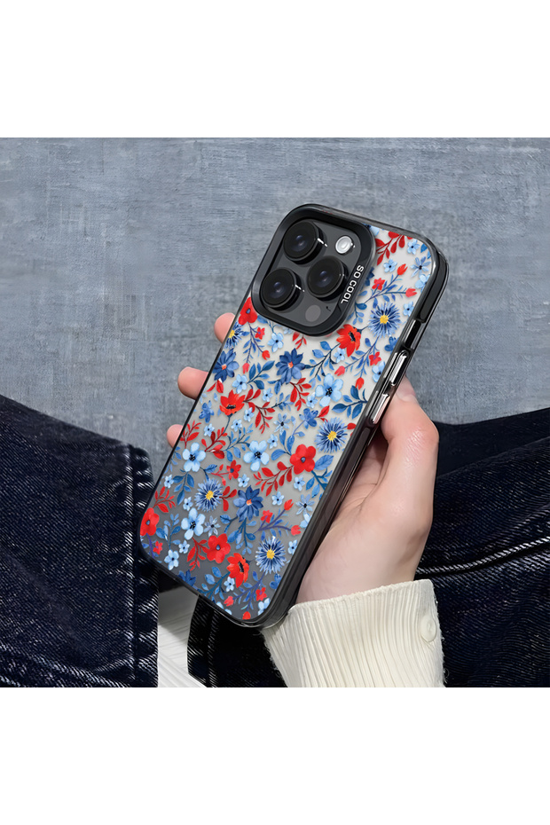 حافظة من السيليكون النحيف المقاوم للصدمات بنمط زهرة مزهرة متوافقة مع هاتف Redmi Note 13 - 4