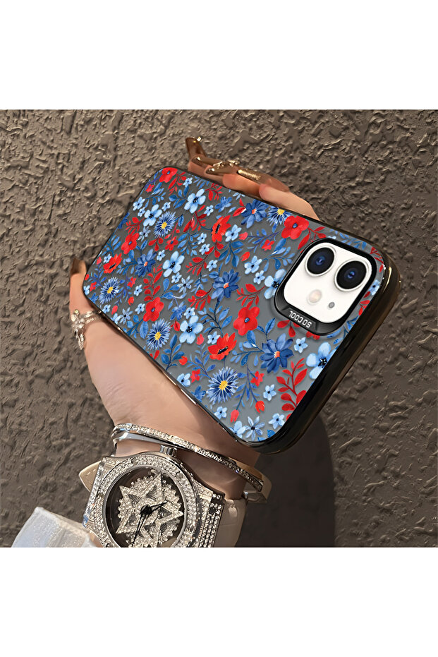 حافظة من السيليكون النحيف المقاوم للصدمات بنمط غصن الزهرة متوافقة مع هاتف iPhone 12 Pro - 3