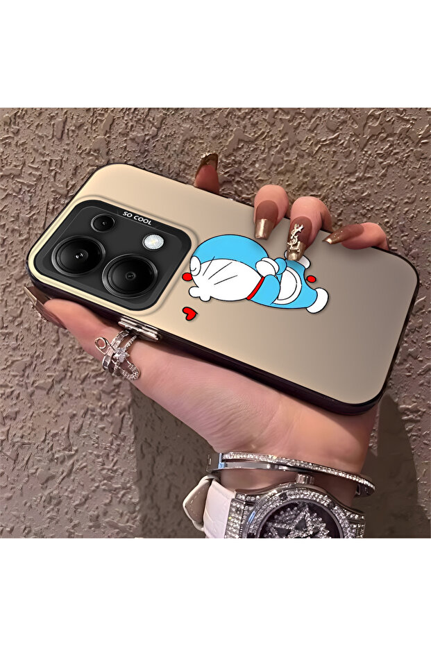 غطاء سيليكون نحيف مقاوم للصدمات بنمط دورايمون متوافق مع هاتف Redmi Note 14S - 2