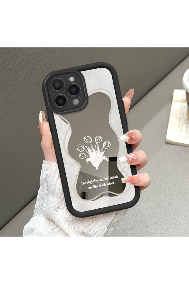 Bowknot Mirror Case Compatible with iPhone 16 Pro Silicone Full Protection