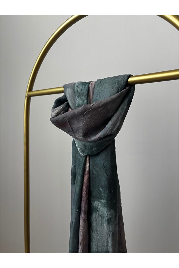 Velvet Desen Bambu Şal - 1