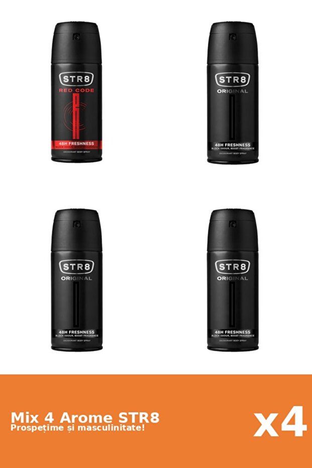 Set 4 Mix STR8: 3x Original, 1x Red Code - 1