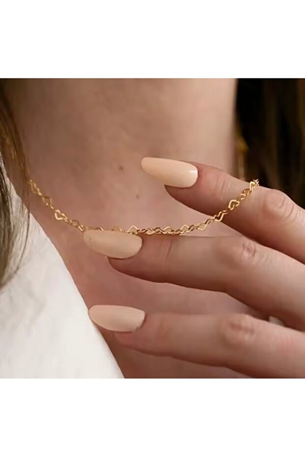 Heart-Shaped Women's Design Steel Necklace Does Not Tarnish