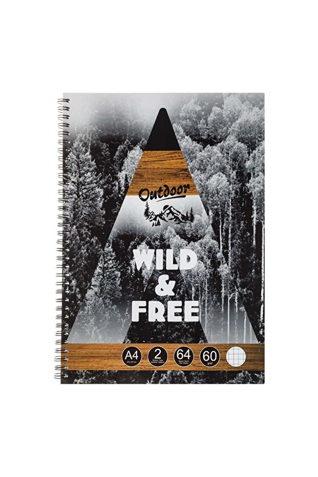 Caiet A4 Matematica Nature cu 2 Subiecte & Spirala - 64F - 1