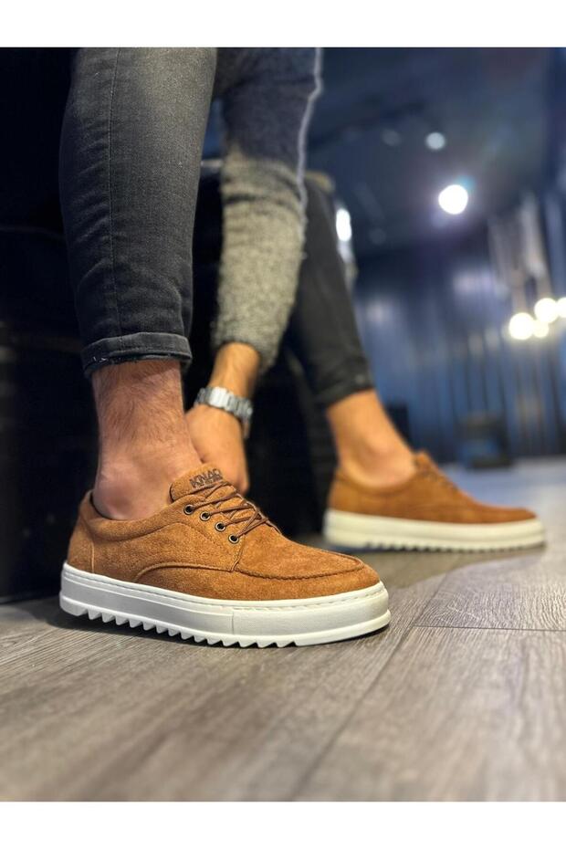Mhd-098 Men's Casual Lace-Up Suede Classic Shoes Sbt-Taba