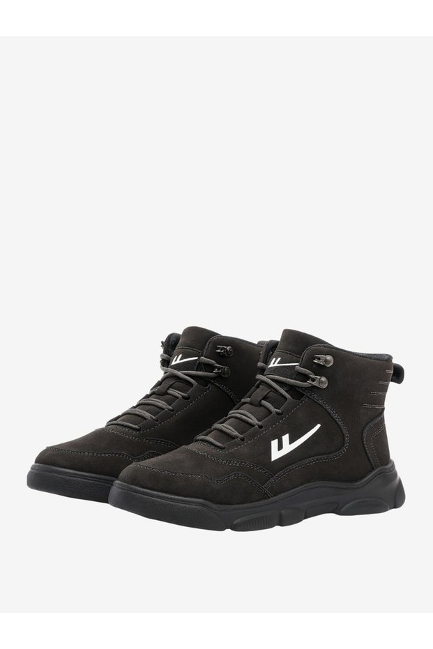 Men Logo Detail Lace Up Boots