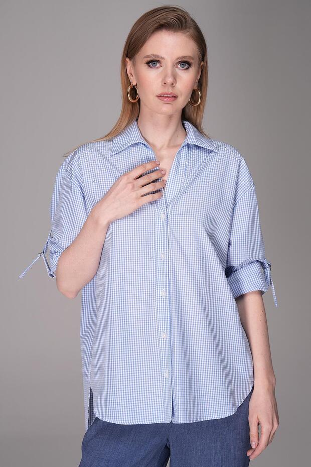 Ekose-Taşlı Gömlek - 4