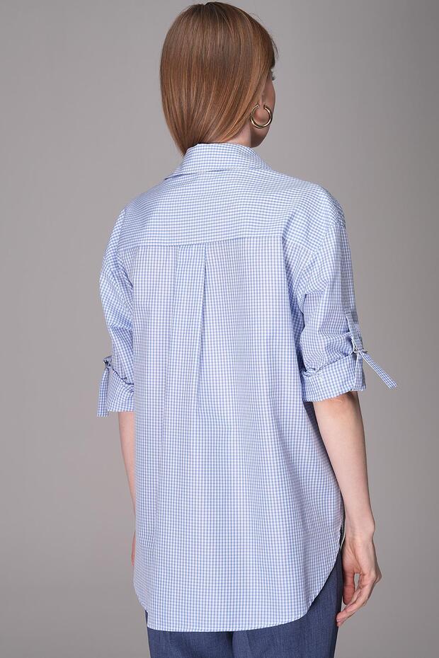 Ekose-Taşlı Gömlek - 5