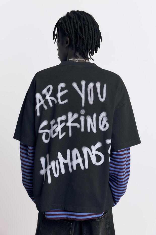 STWD grafik baskılı t-shirt - 5