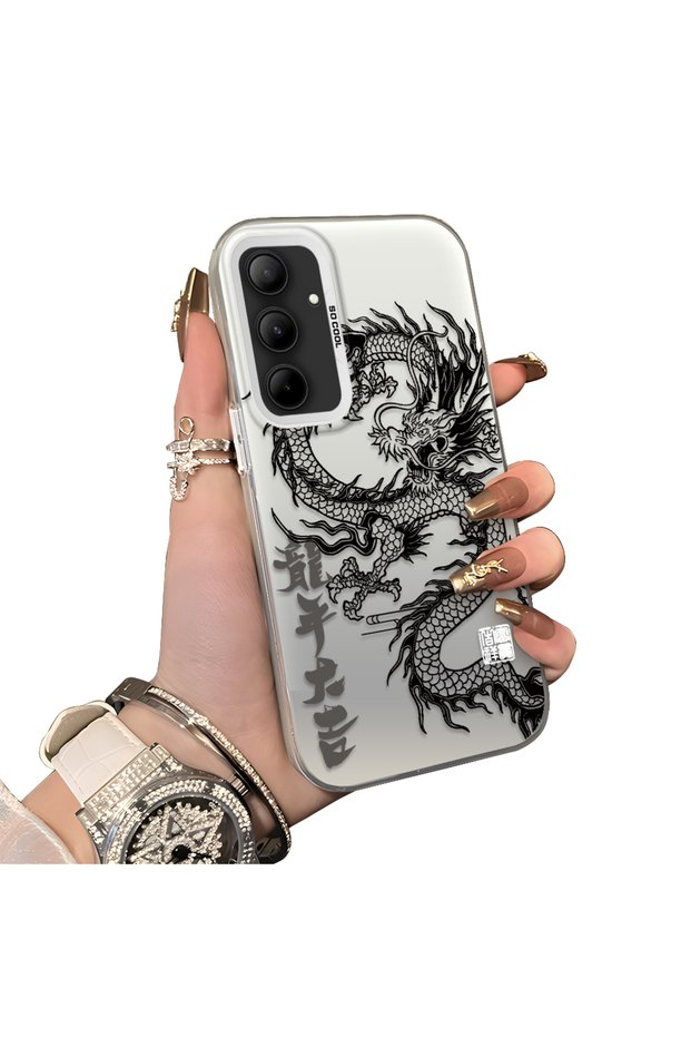 Samsung Galaxy A35 Compatible Hard Acrylic Back Silicone Edge Lens Protection Case
